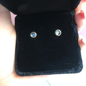 ⭐️AUTHENTIC BLUE MOONSTONE EARRINGS IN 18k GOLD so gorgeous